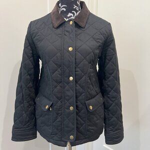 J.Crew Quilted Barn Coat LP Corduroy Collar/Cuffs